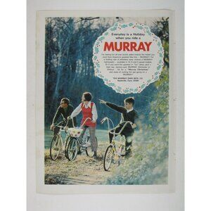 Print Ad Everyday Is A Holiday When You Ride A Murray Bicycles 1970s Christmas